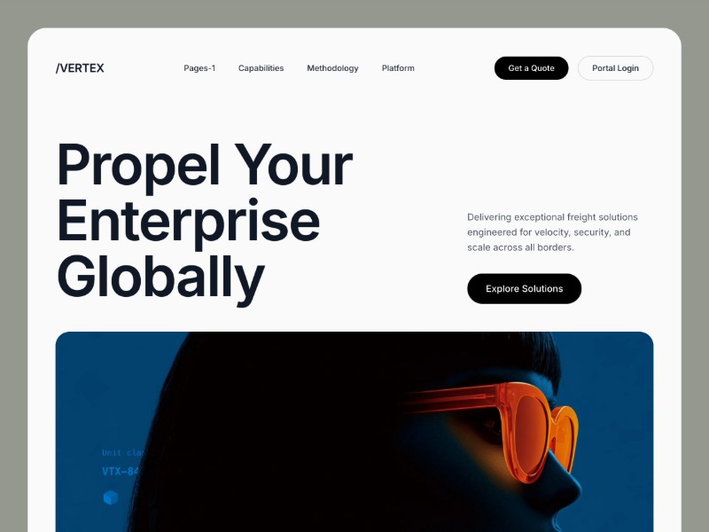 Preview for Logistics Services Landing Page Template