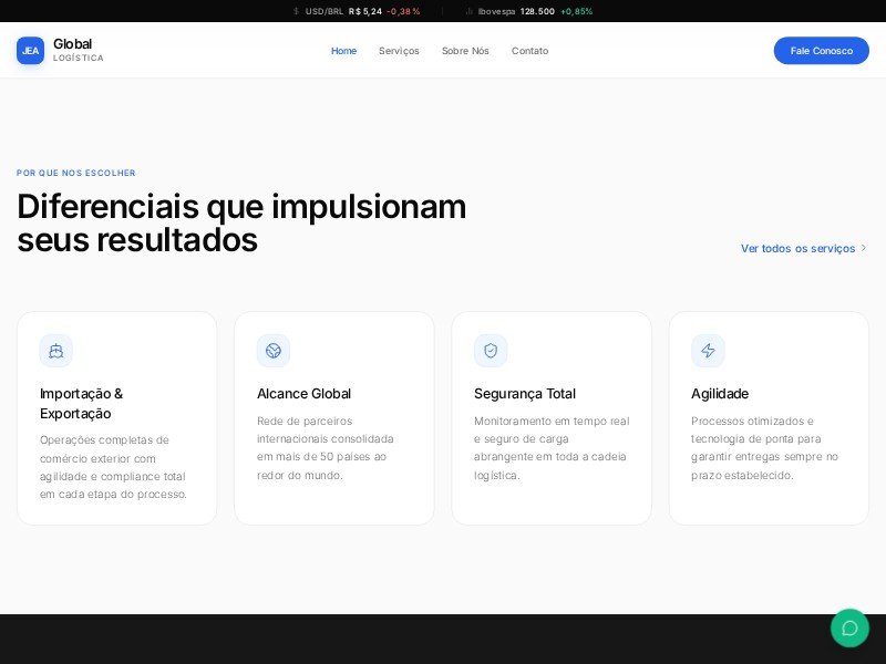 Preview for Logistics Services Landing Page Template