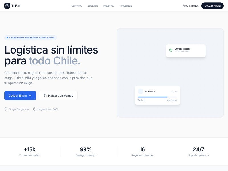Preview for Logistics & Transport Landing Page Template