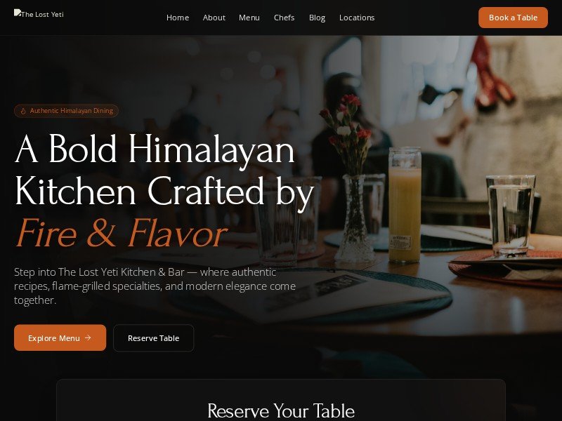 Preview for Restaurant Landing Page Template