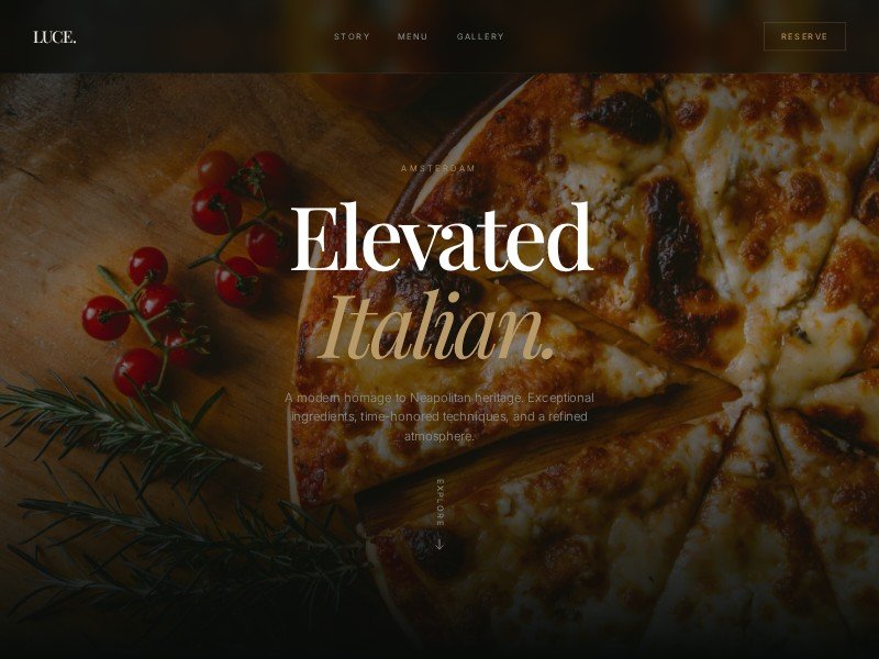 Preview for Luce Premium Restaurant Template