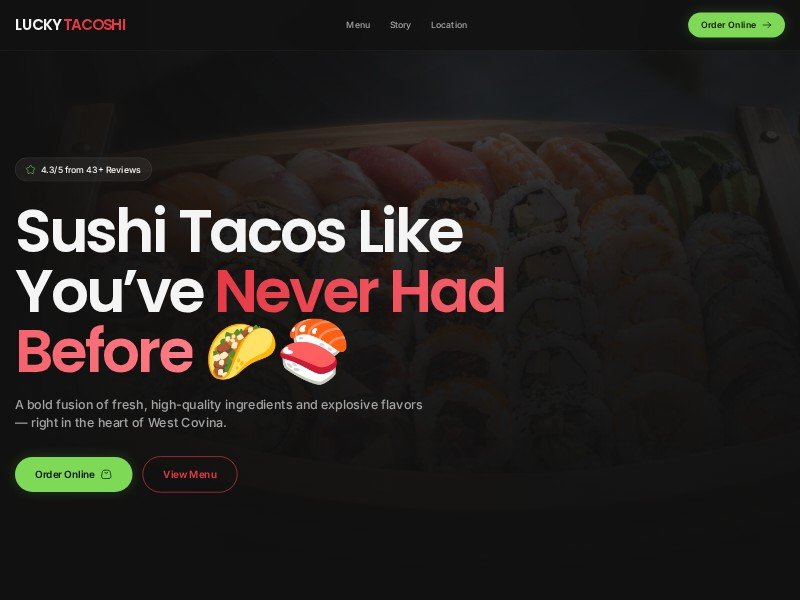 Preview for Fusion Restaurant Landing Page Template