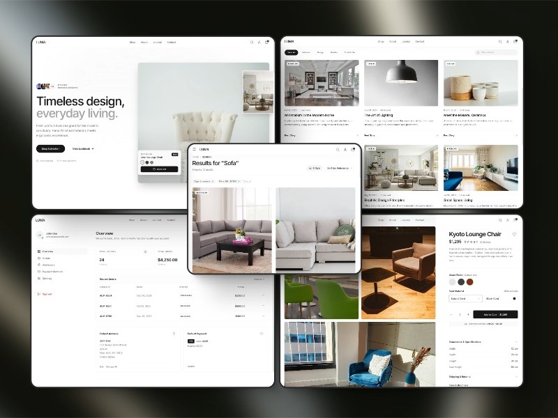 Preview for Modern Furniture E-commerce Collection Template