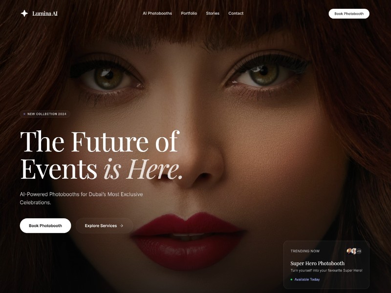 Preview for AI Photobooth & Beauty Salon Landing Page Template