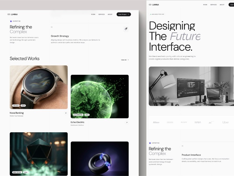 Preview for Digital Design Portfolio Landing Page Template