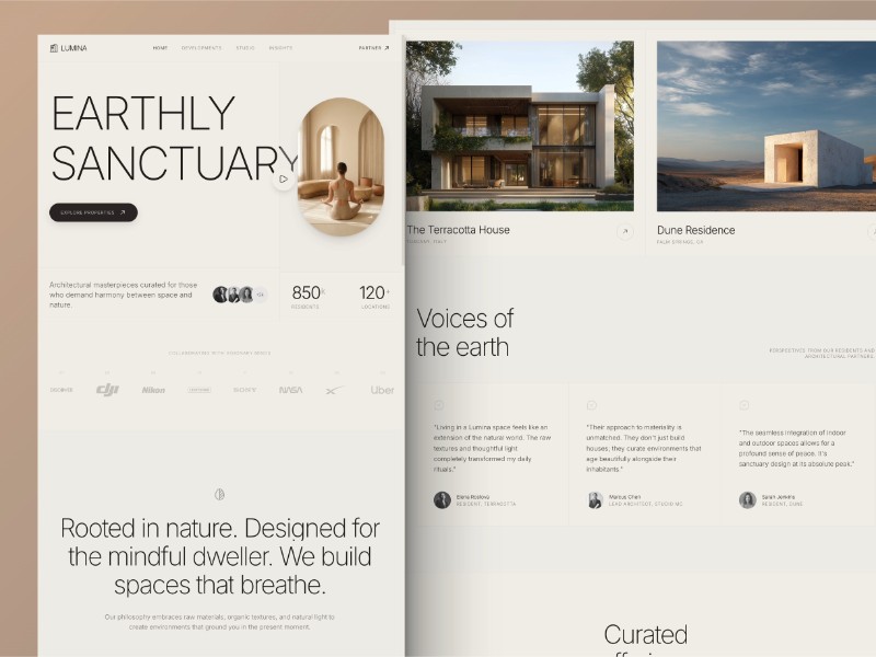 Preview for Lumina Real Estate Landing Page Template