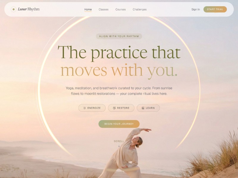 Preview for Yoga Membership Landing Page Template