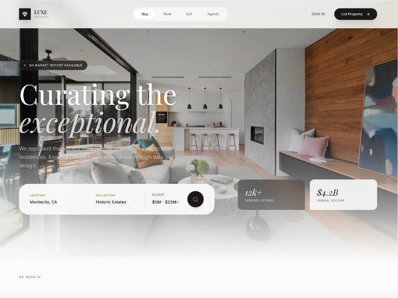 Preview for Luxury Real Estate Landing Page Template