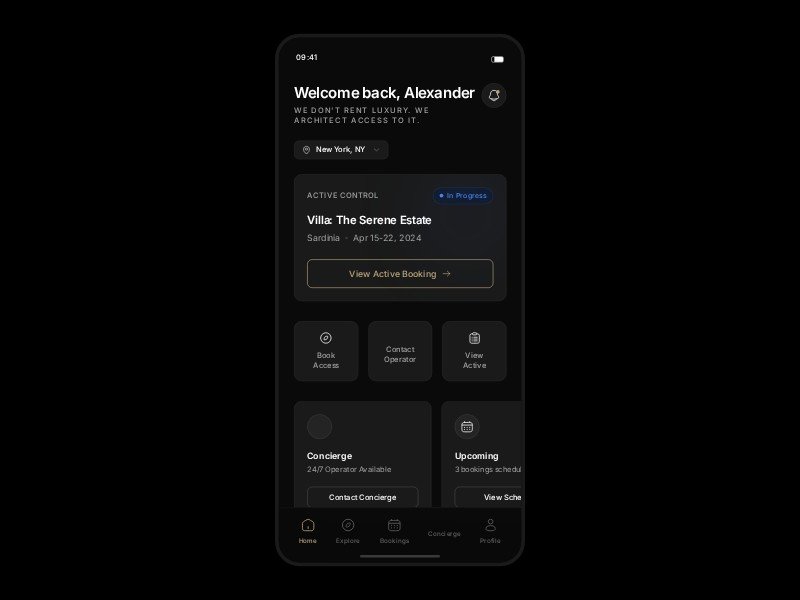 Preview for Luxury Access Mobile Dashboard UI Template