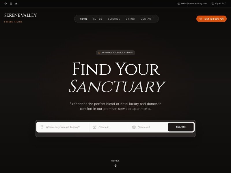 Preview for Luxury Apartments & Spa Landing Page Template