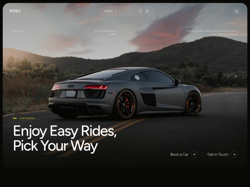 Preview for Luxury Car Rental Landing Page Template