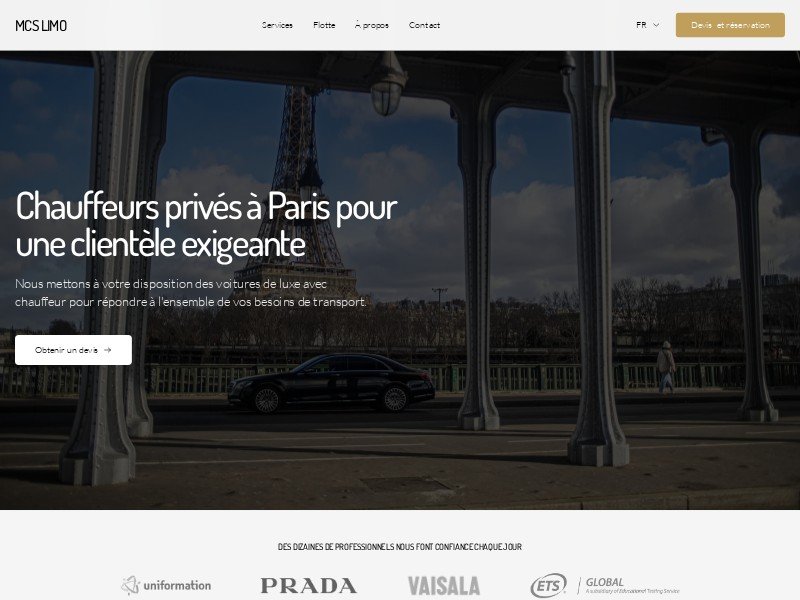 Preview for Luxury Chauffeur Services Landing Page Template