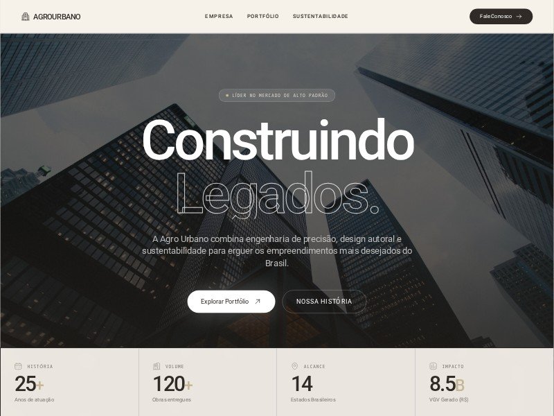 Preview for Luxury Construction Company Landing Page Template