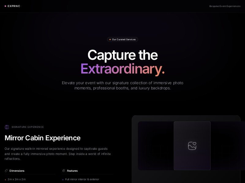 Preview for Luxury Event Services Landing Page Template