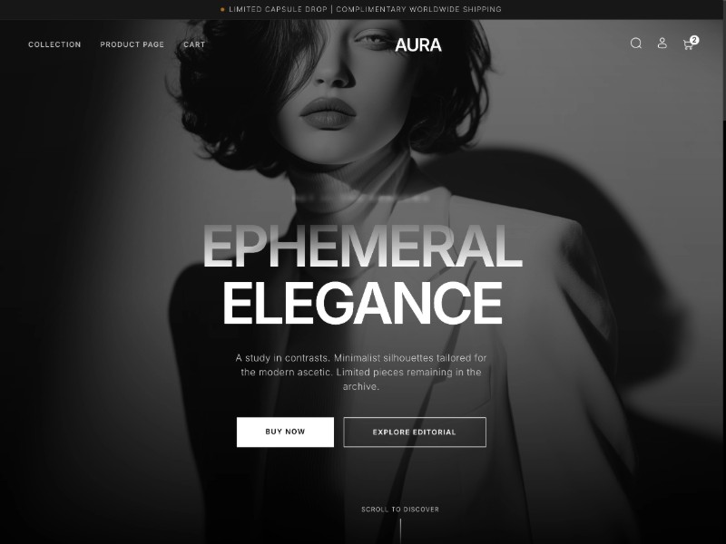 Preview for Luxury Fashion E-commerce Template