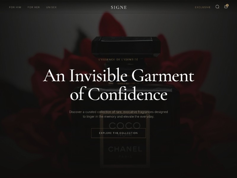 Preview for Luxury Fragrance E-commerce Landing Page Template