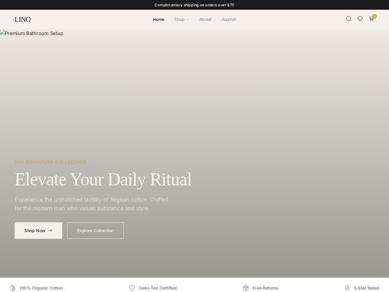 Preview for Men's Grooming E-commerce Template