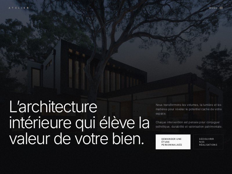 Preview for Luxury Interior Architecture Landing Page Template