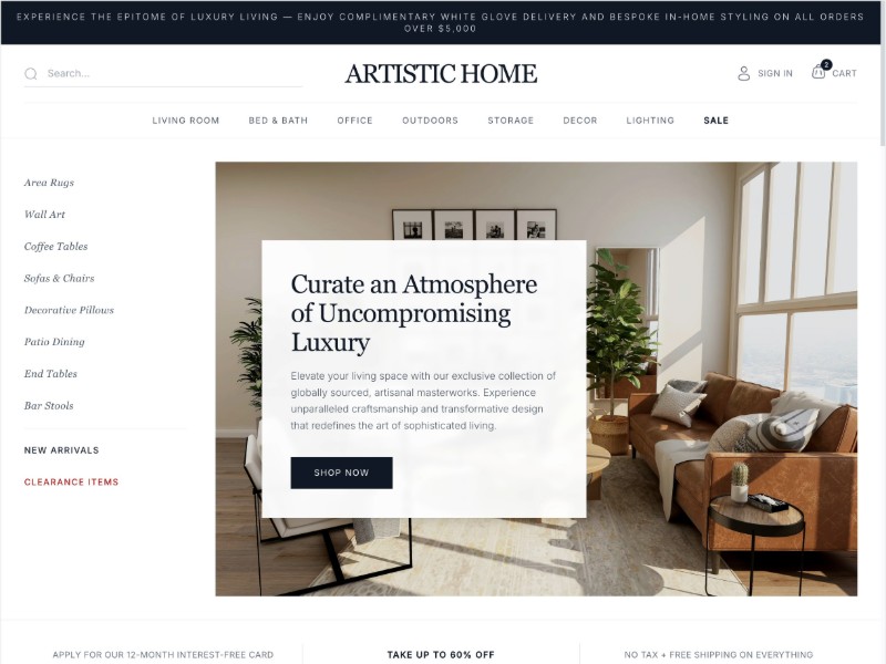 Preview for Luxury Living E-commerce Template