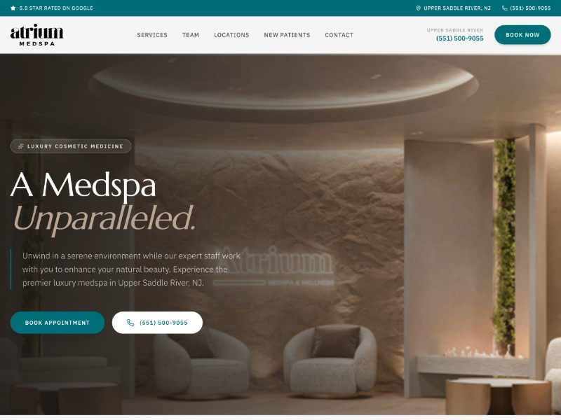 Preview for Atrium Medspa Landing Page Template