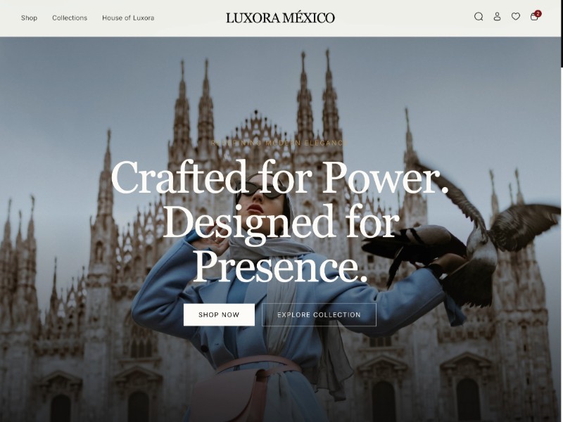Preview for Luxury Fashion E-commerce Website Template