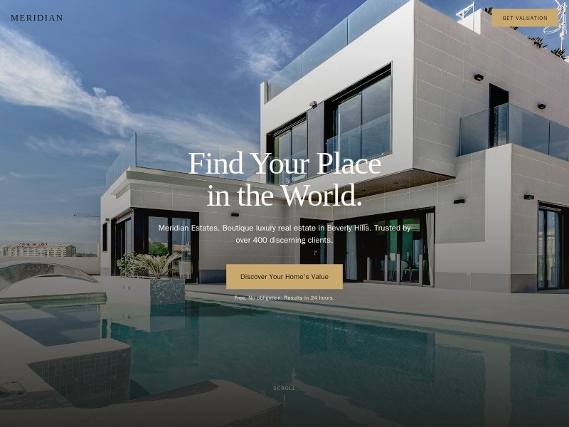 Preview for Luxury Real Estate Landing Page Template