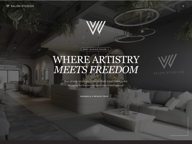 Preview for Luxury Salon Studios Landing Page Template