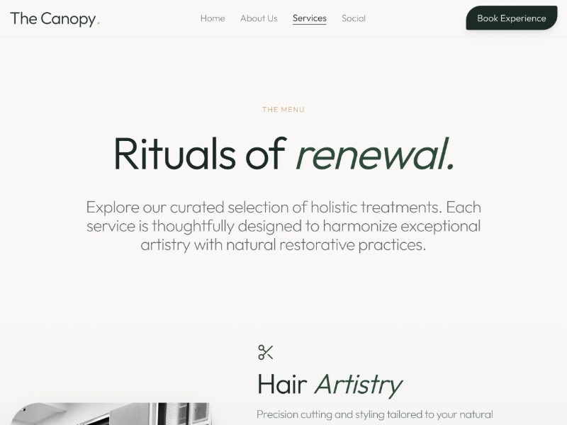 Preview for Luxury Salon Landing Page Template