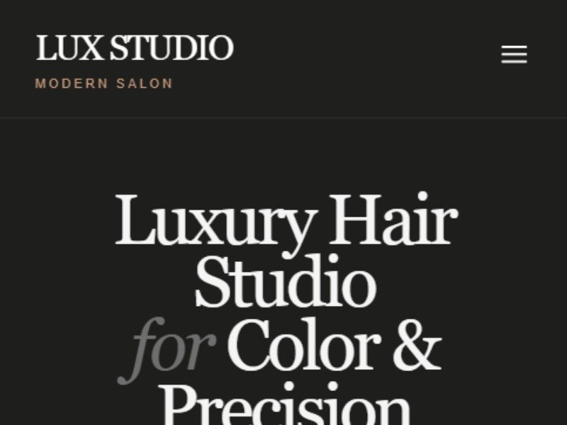 Preview for Luxury Salon Landing Page 
