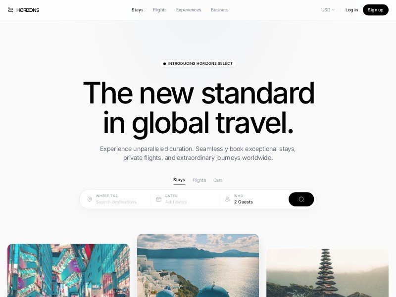 Preview for Luxury Travel Landing Page Template