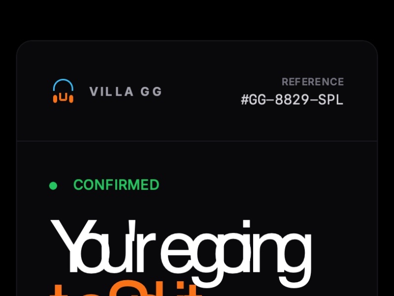 Preview for Luxury Villa Booking Confirmation Email Template