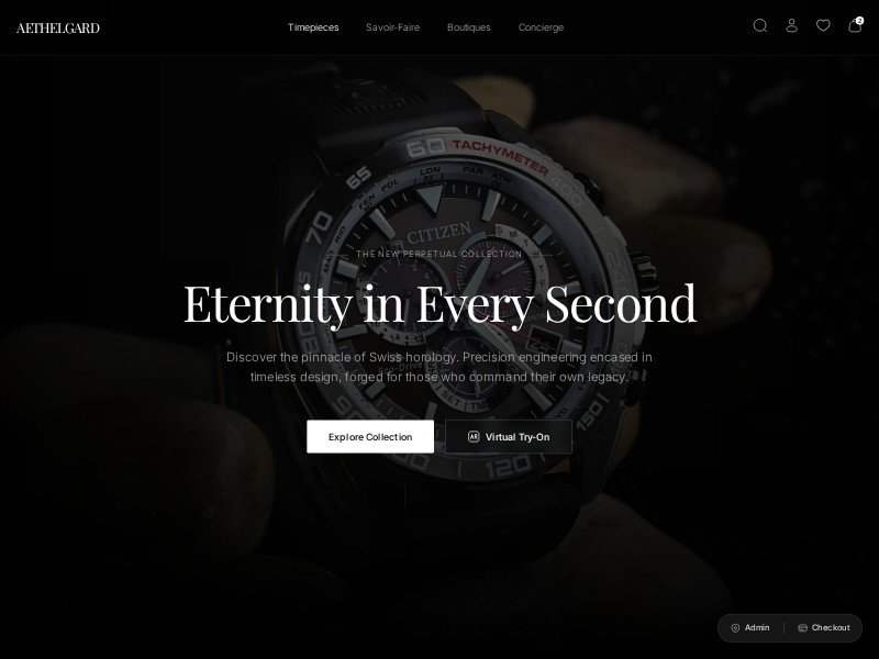 Preview for Luxury Watch E-commerce Landing Page Template