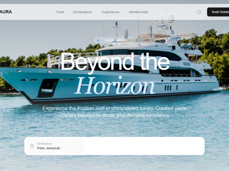 Preview for Luxury Yacht Charter Landing Page Template
