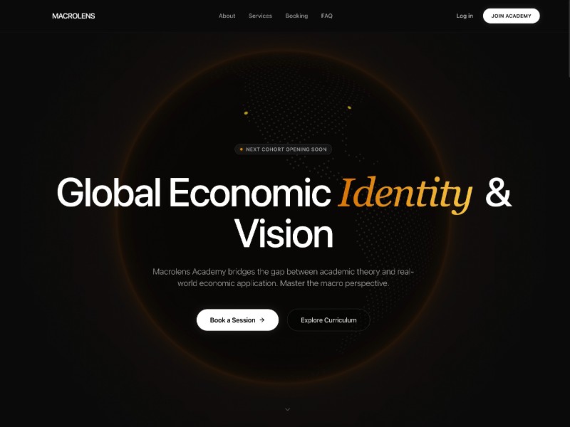 Preview for Macrolens Academy Landing Page Template