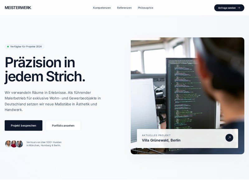 Preview for Malerbetrieb Landing Page Template