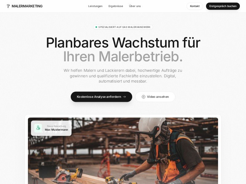 Preview for Malerbetrieb Marketing Landing Page Template