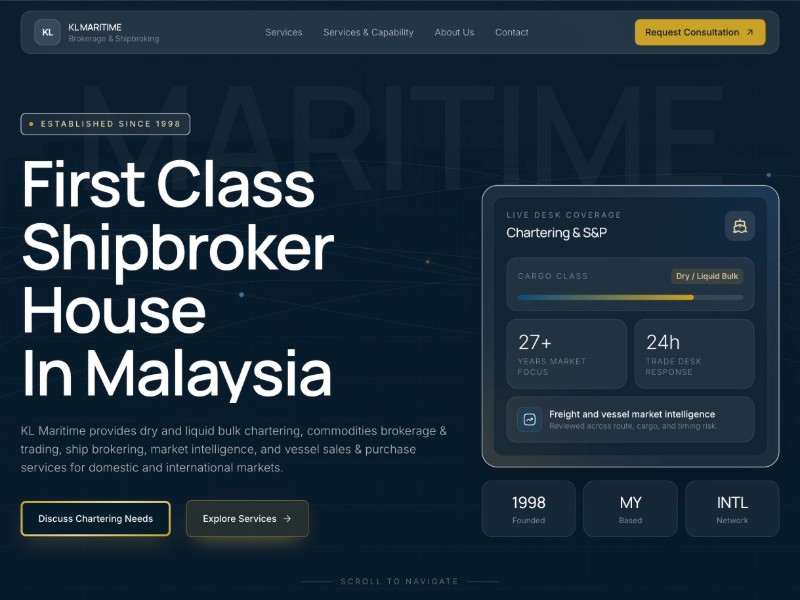 Preview for Maritime Brokerage & Shipbroking Landing Page Template