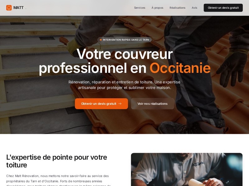 Preview for Matt Renocation - Couvreur dans le Tarn