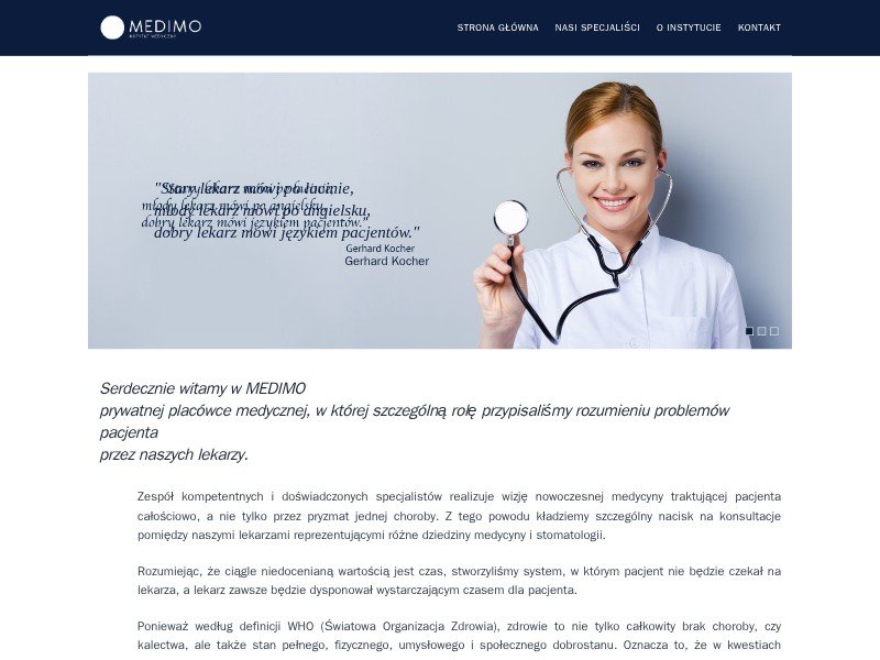 Preview for Medical Institute Landing Page Template