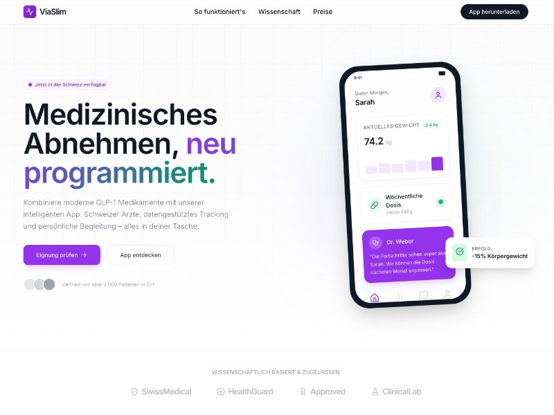 Preview for Medical Weight Loss Landing Page Template