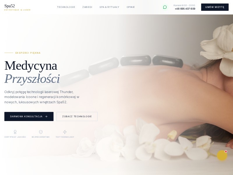Preview for Aesthetic Spa Clinic Landing Page Template