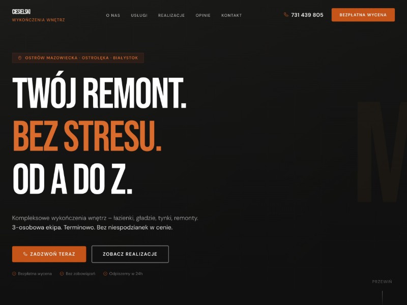 Preview for Interior Renovation Services Landing Page Template
