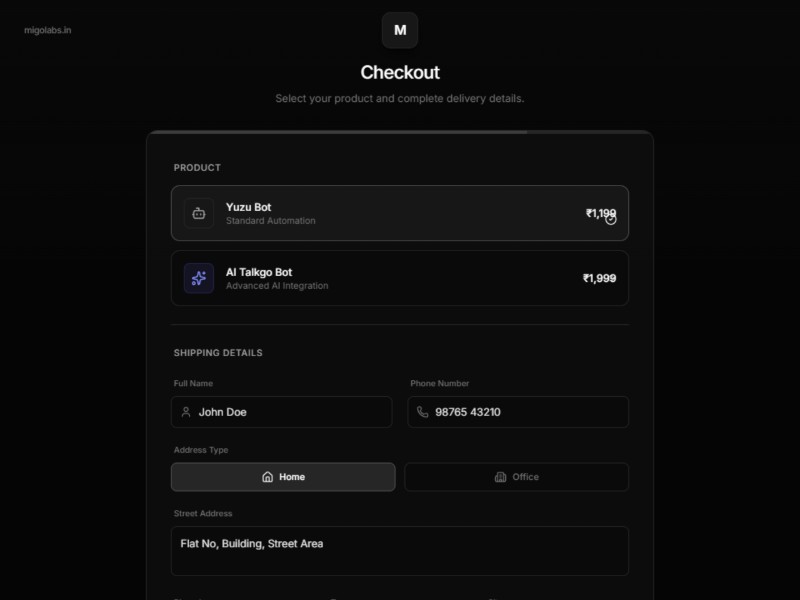 Secure Checkout UI Template