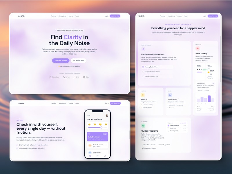 Preview for Mindful Wellness Landing Page