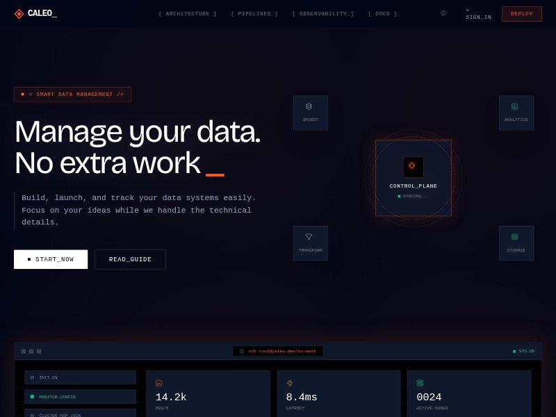 Preview for AI Data Orchestration Landing Page Template