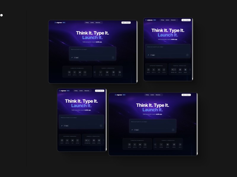 Preview for Code Generate Platform Landing Page Hero Section
