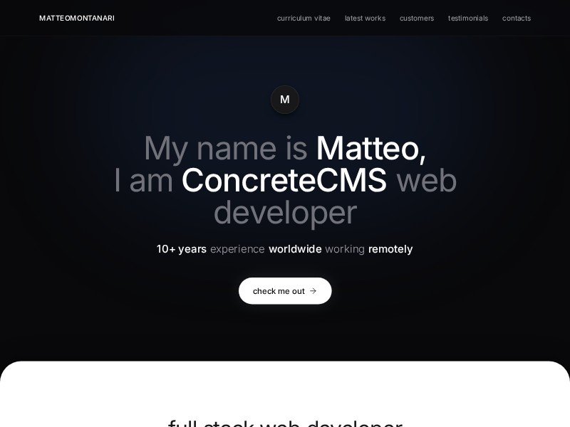 Preview for Minimalist Full-Stack Portfolio Template