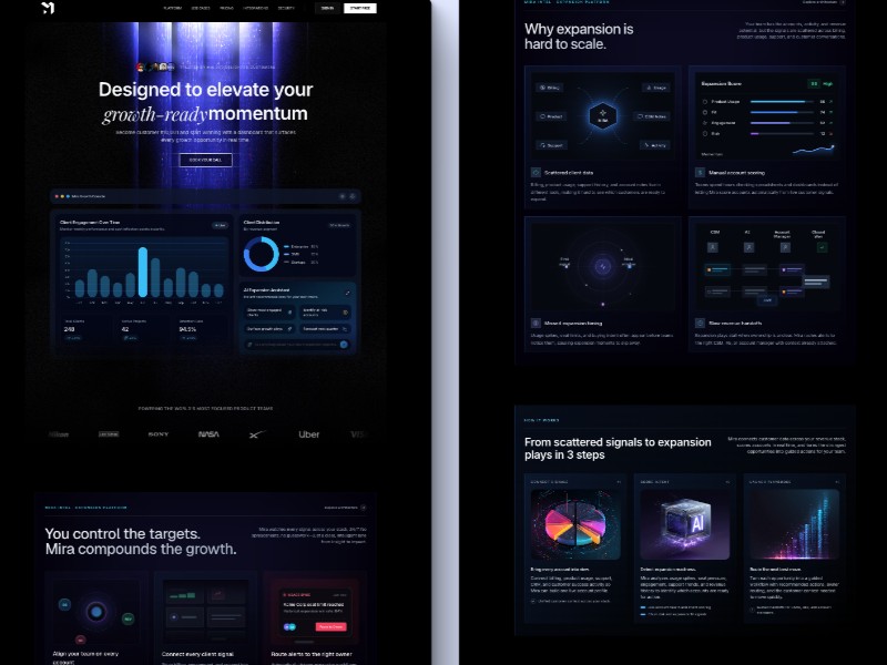 Preview for Mira SaaS Landing Page Template