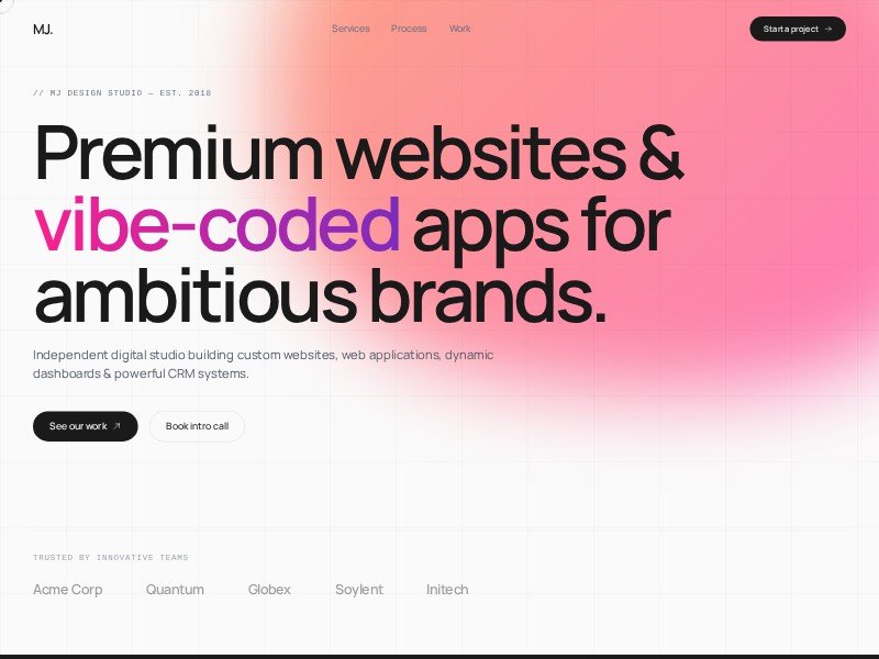 Preview for MJ Design Agency & Portfolio Template