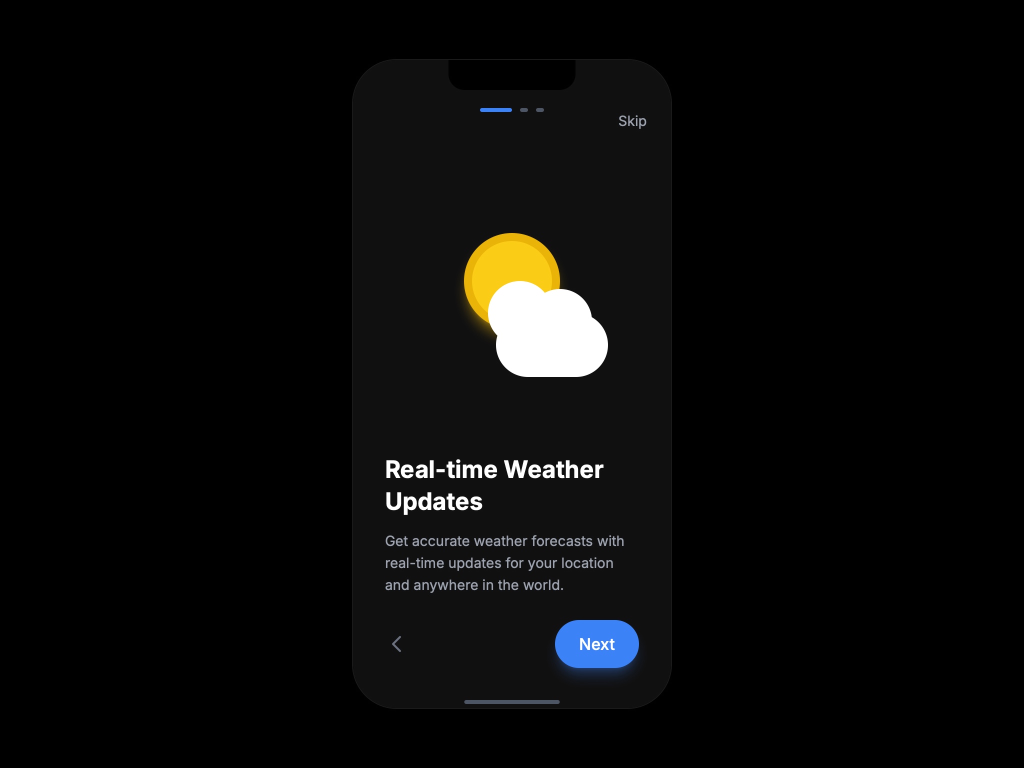 Preview for Onboarding Slider with Weather UI